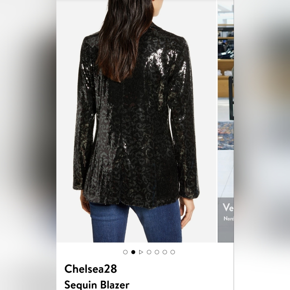 Sequin Black Jacket Nwot - image 3